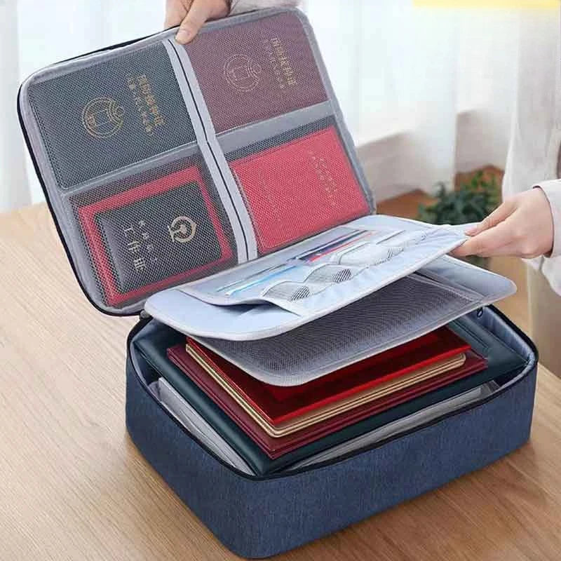 Multi-Layer Document Organizer Bag with Password Lock