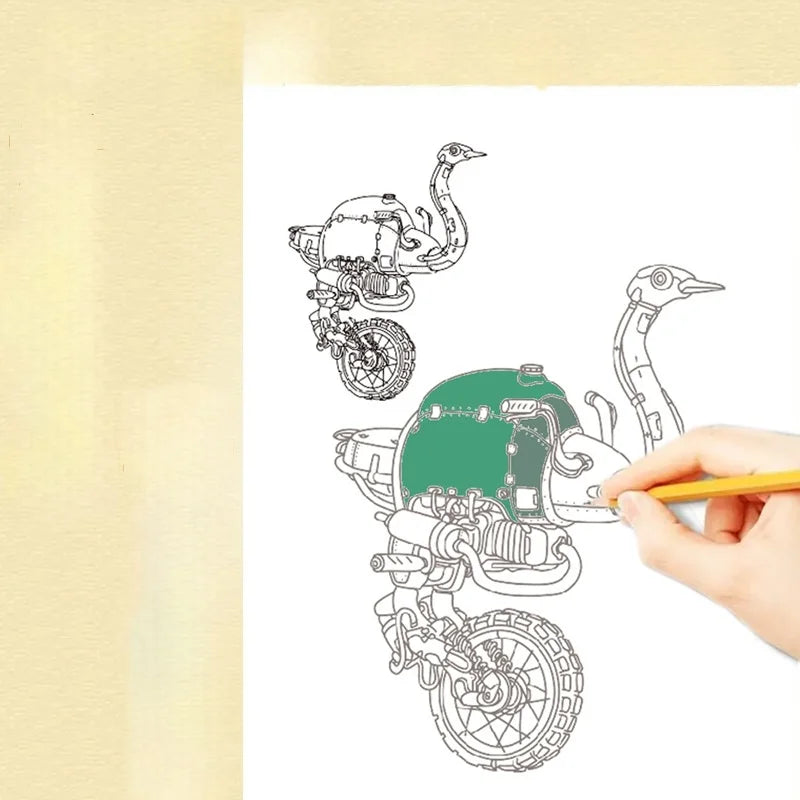Tank Warship Tracing Book Kids Cartoon Drawing Practice Pen Control