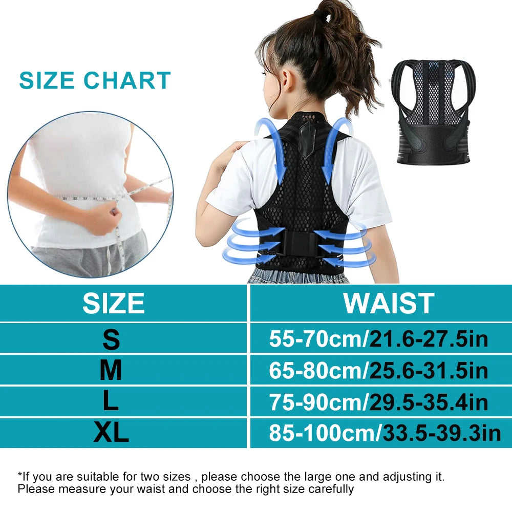 WEFITON Kids Posture Corrector – Adjustable Teen Back Brace Posture Corrector Brace Peaceful Pleasures Health and Wellness