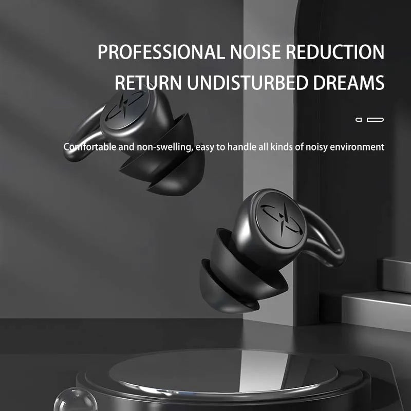 Silicone Ear Plugs – Noise Reduction for Sleep, Travel & Swimming