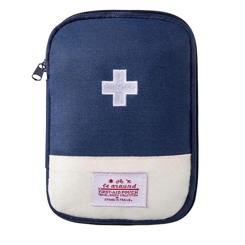 1 Piece Portable Medical Kit Medicine Storage and Dispenser Bag Travel Outdoor Pill Box Storage First Aid Kit Peaceful Pleasures Health and Wellness Blue