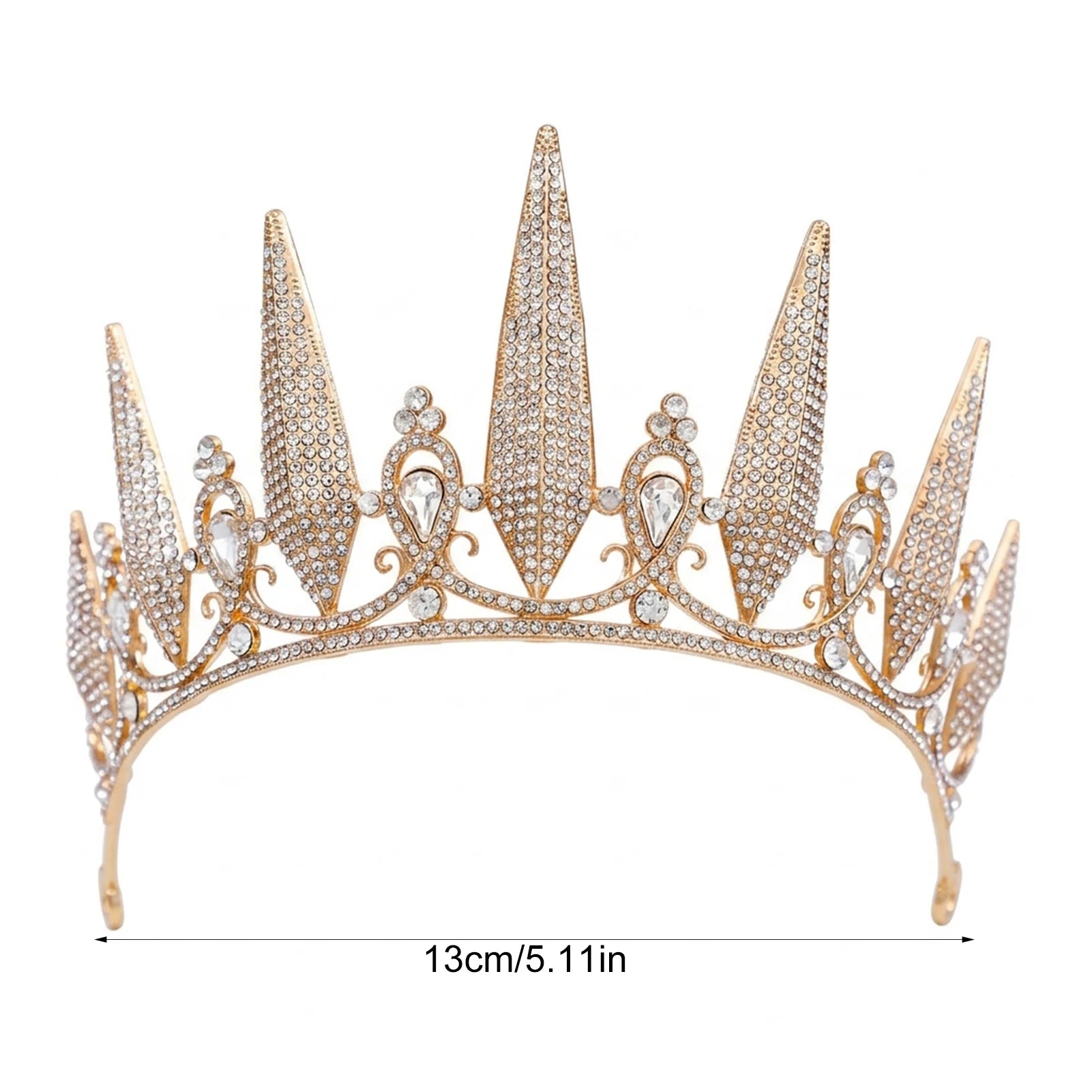 Bridal Rhinestone Crown Headband Alloy Crystal Wedding Party Accessory Peaceful Pleasures Health and Wellness
