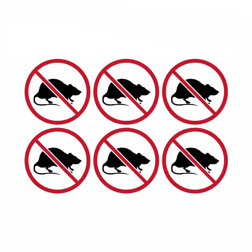 6Pcs 2inch No Rats Sticker And Decal for Decal Car Windows Peaceful Pleasures Health and Wellness Default Title