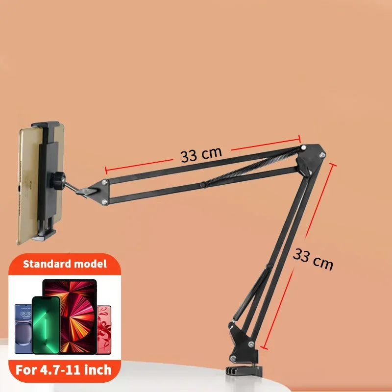 Tablet Holder for Bed with 90cm Metal Arm 360° Rotating Bed Tablet Mount Stand For iPad Stand 4.5~11 Inch Phone Tablet Bracket Peaceful Pleasures Health and Wellness Standard model
