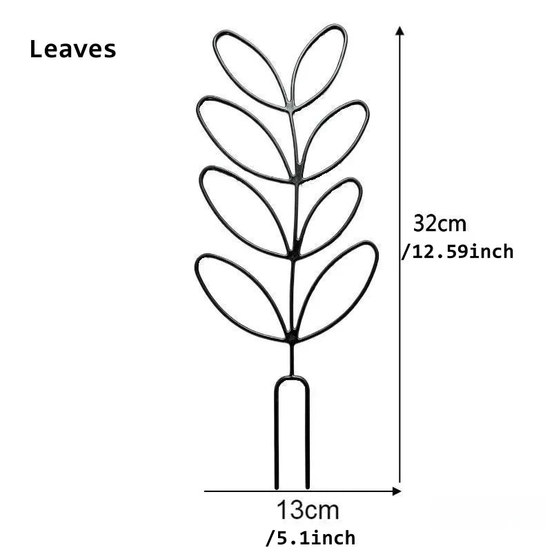 Indoor Plant Trellis – Leaf Shape Climbing Support for Pots Plant Trellis Peaceful Pleasures Health and Wellness Leaves