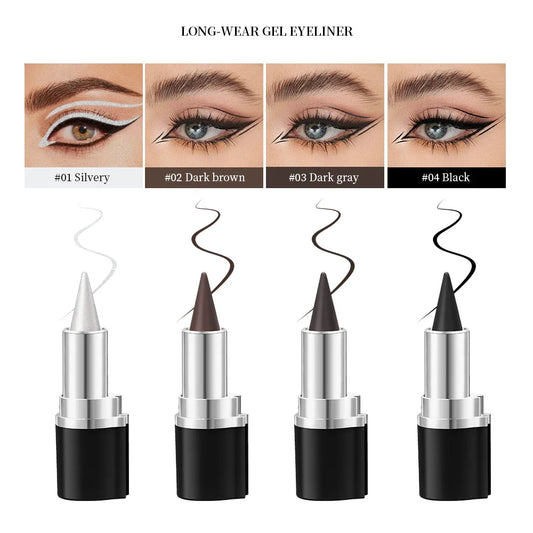 ibcccndc Waterproof Gel Eyeliner Pen – Matte Long-Lasting Gel Eyeliner Pen Oasis Select 4color1set