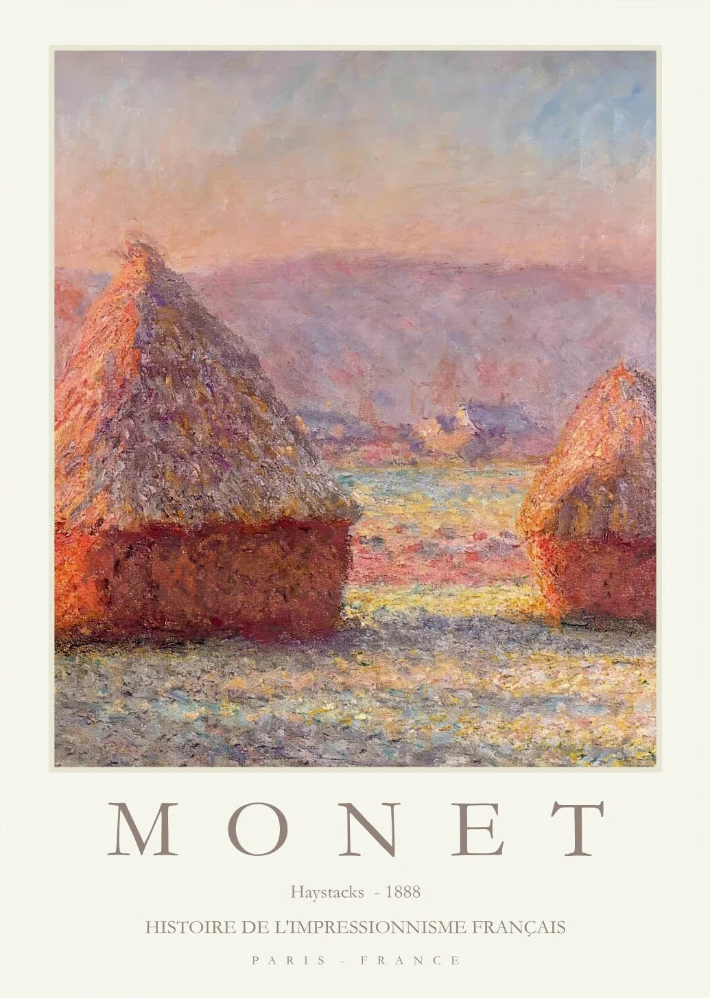 Claude Monet Abstract Landscape Canvas Wall Art | Unframed Print