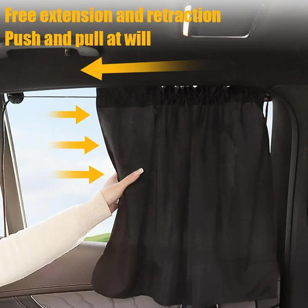 Car Shade Side Curtain Sun Protection Thermal Insulation Blackout Curtain Shade Privacy Curtain Car Interior Decoration Peaceful Pleasures Health and Wellness
