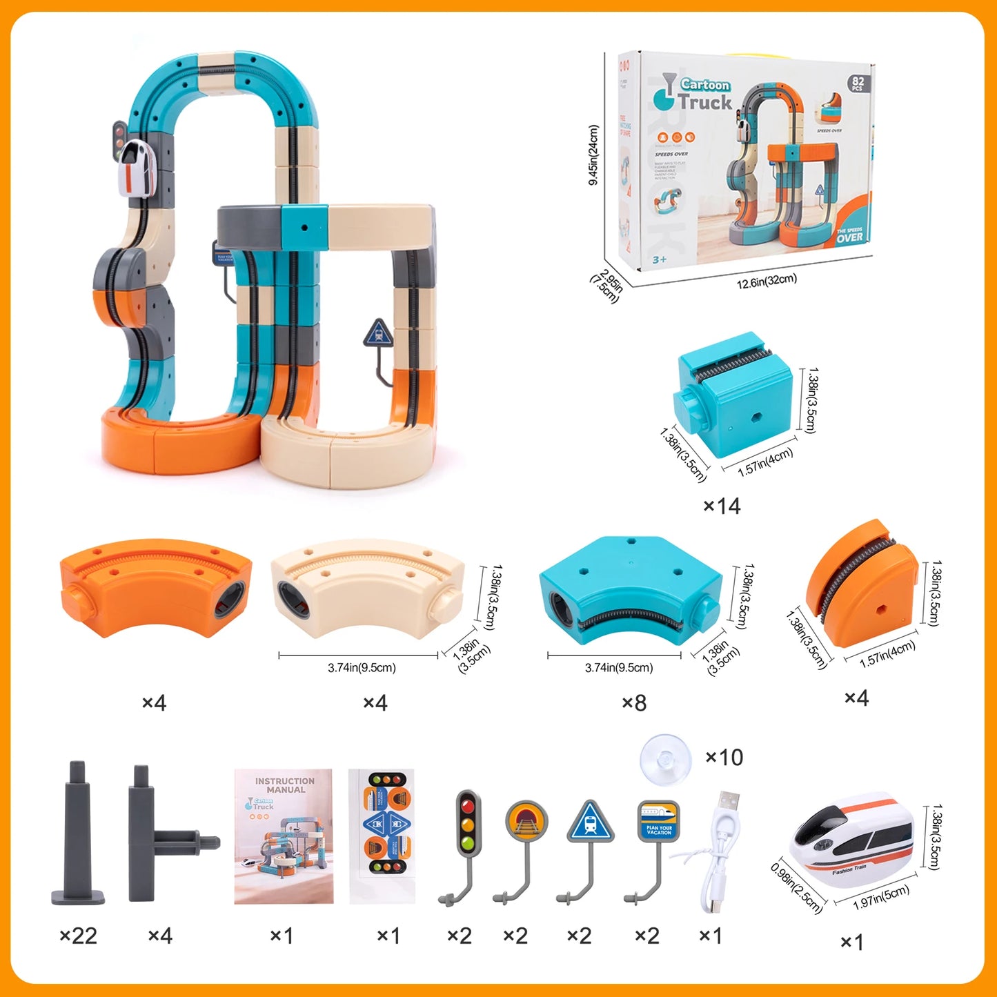 Kid Anti-gravity Magnetic Attraction Track Train Electric Building