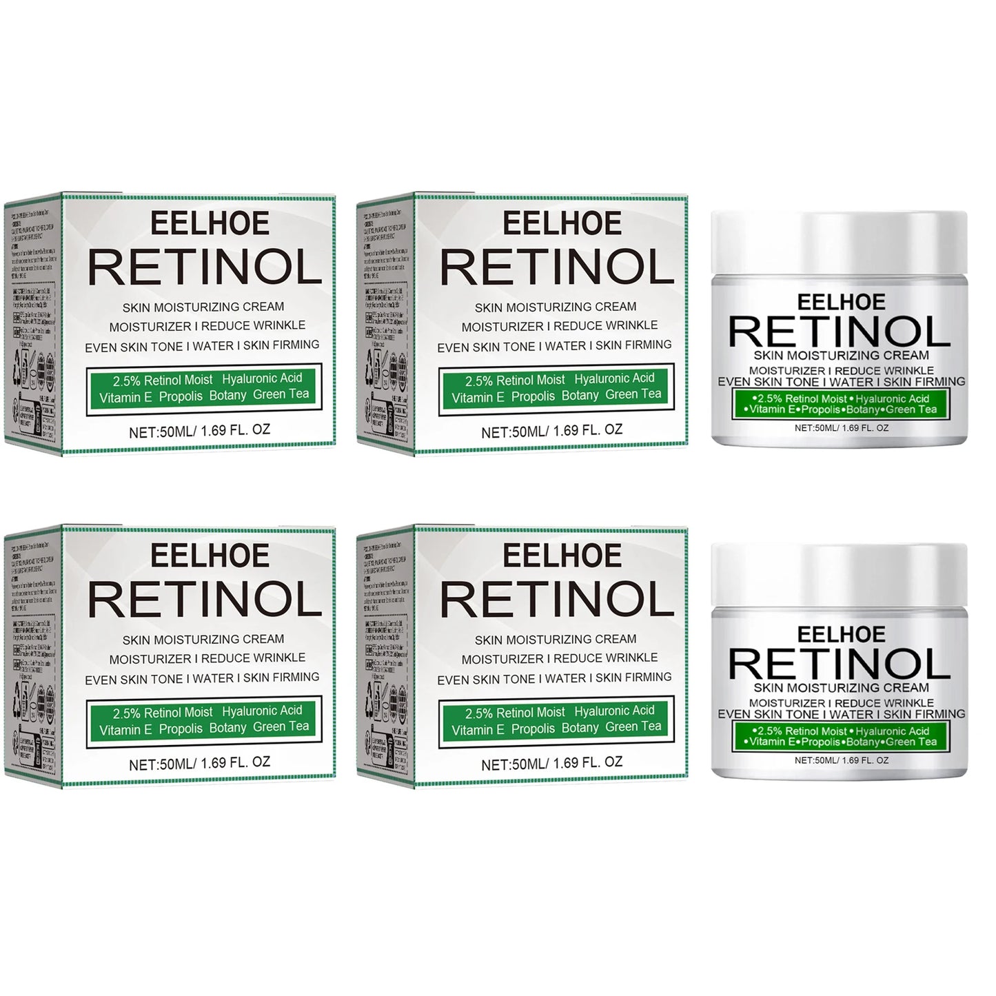 EELHOE Retinol Body Cream – Anti-Aging, Whitening & Firming Retinol Body Cream Peaceful Pleasures Health and Wellness 4 X 50ml Boxed