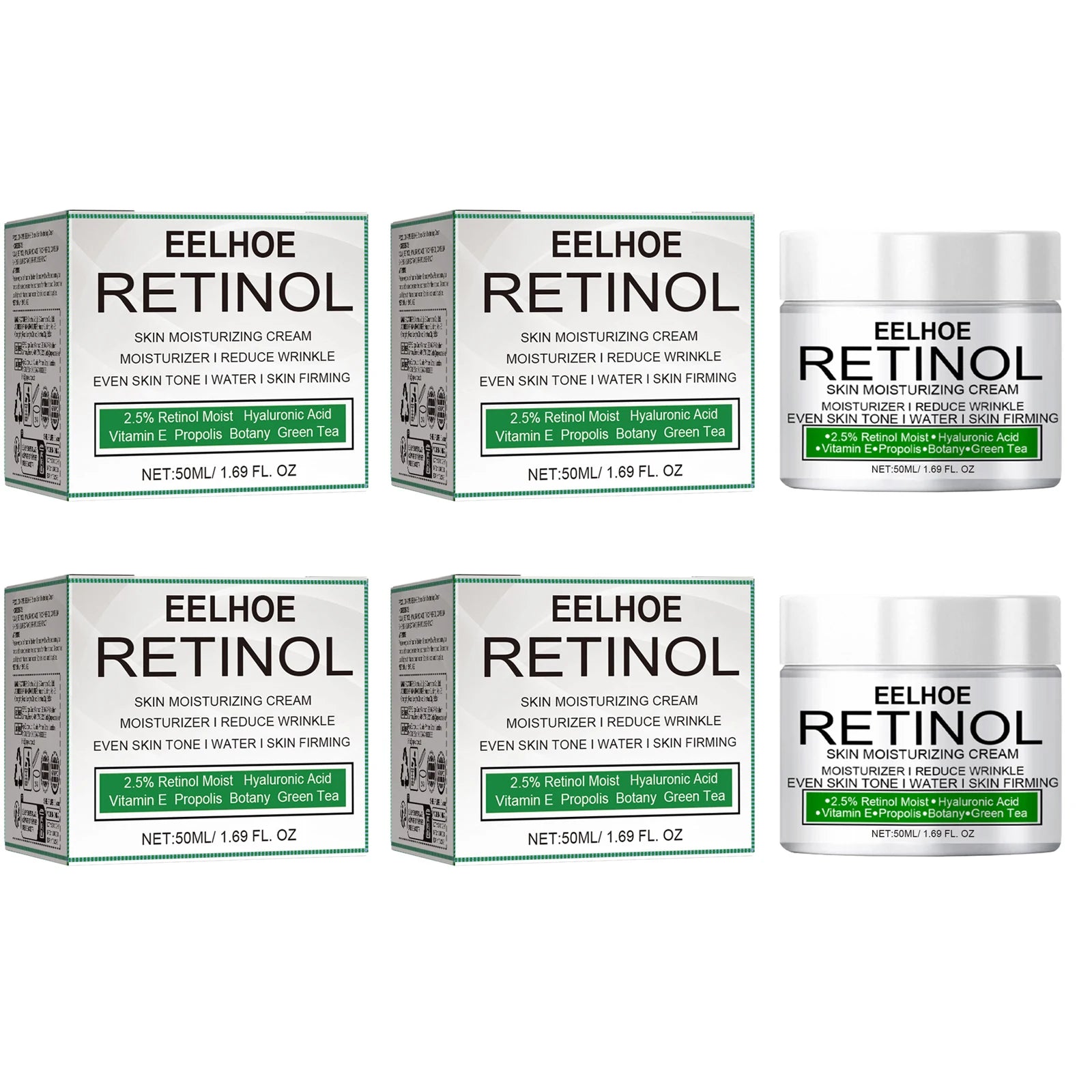 EELHOE Retinol Body Cream – Anti-Aging, Whitening & Firming Retinol Body Cream Peaceful Pleasures Health and Wellness 4 X 50ml Boxed