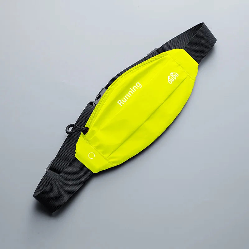 Reflective Waterproof Running Waist Bag | Phone Sports Fanny Pack Sports Waist Pack Peaceful Pleasures Health and Wellness yellow color