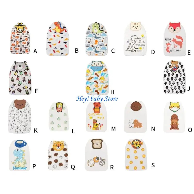 Baby Kids Sweat Absorption Towel | Cartoon Cotton Back Pad