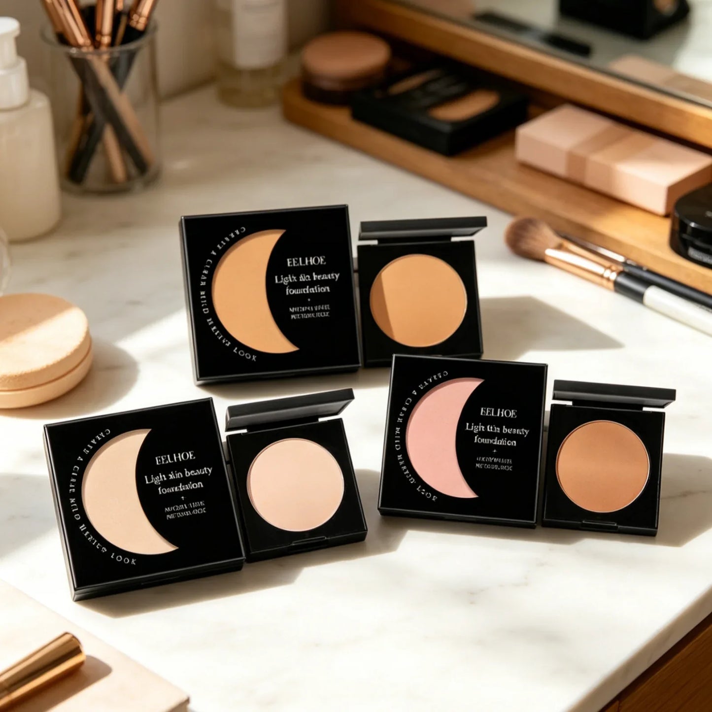 EELHOE Foundation Powder – Waterproof, Long-Lasting Coverage