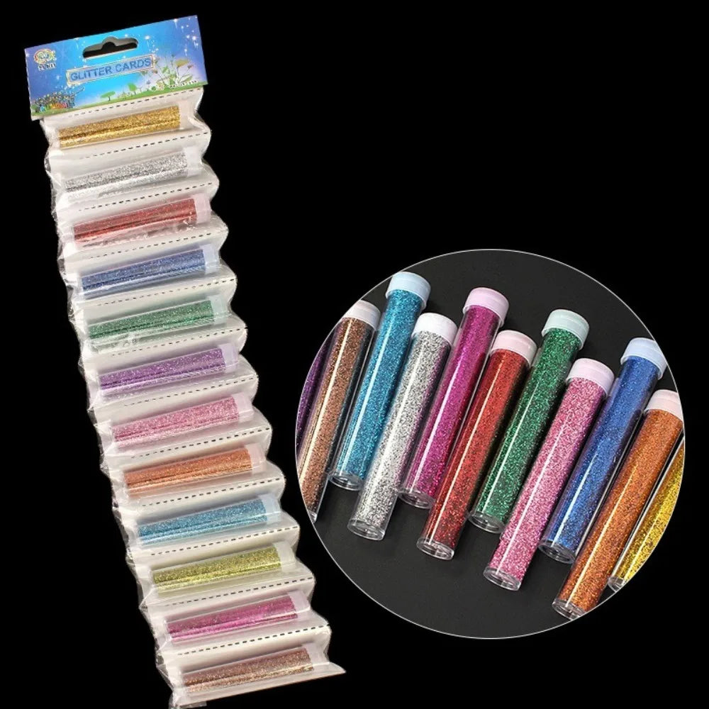 12 colors of glitter suitable for painting handicrafts droppings candle making glitter for decorative droppings party decoration Peaceful Pleasures Health and Wellness Sequin