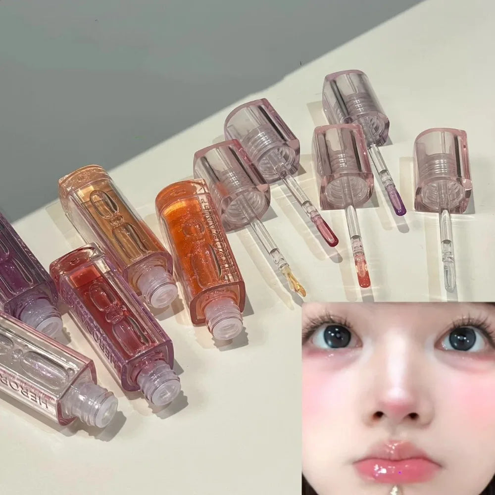 Sparkling Glitter Lip Oil Gloss – Hydrating Mirror Shine
