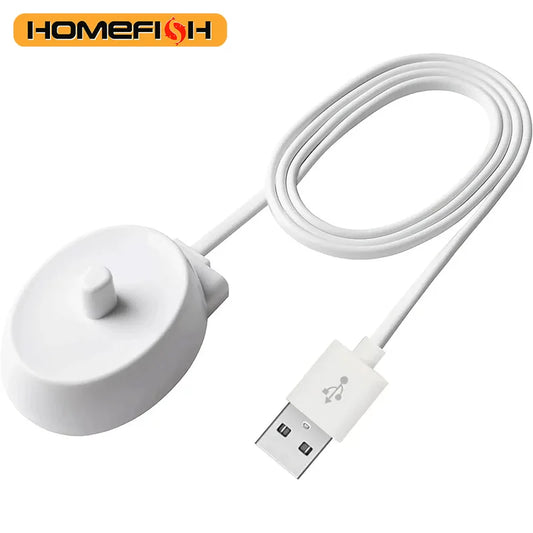 HOMEFISH 1pc Electric Toothbrush Replacement Charger For More Safety Compatible with Most Oral B Toothbrush Peaceful Pleasures Health and Wellness