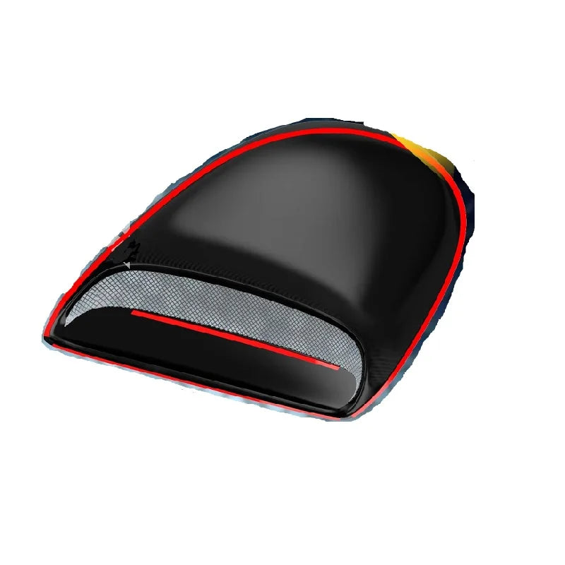 Gloss Black Racing Hood Scoop Vent Cover | Universal Fit ABS