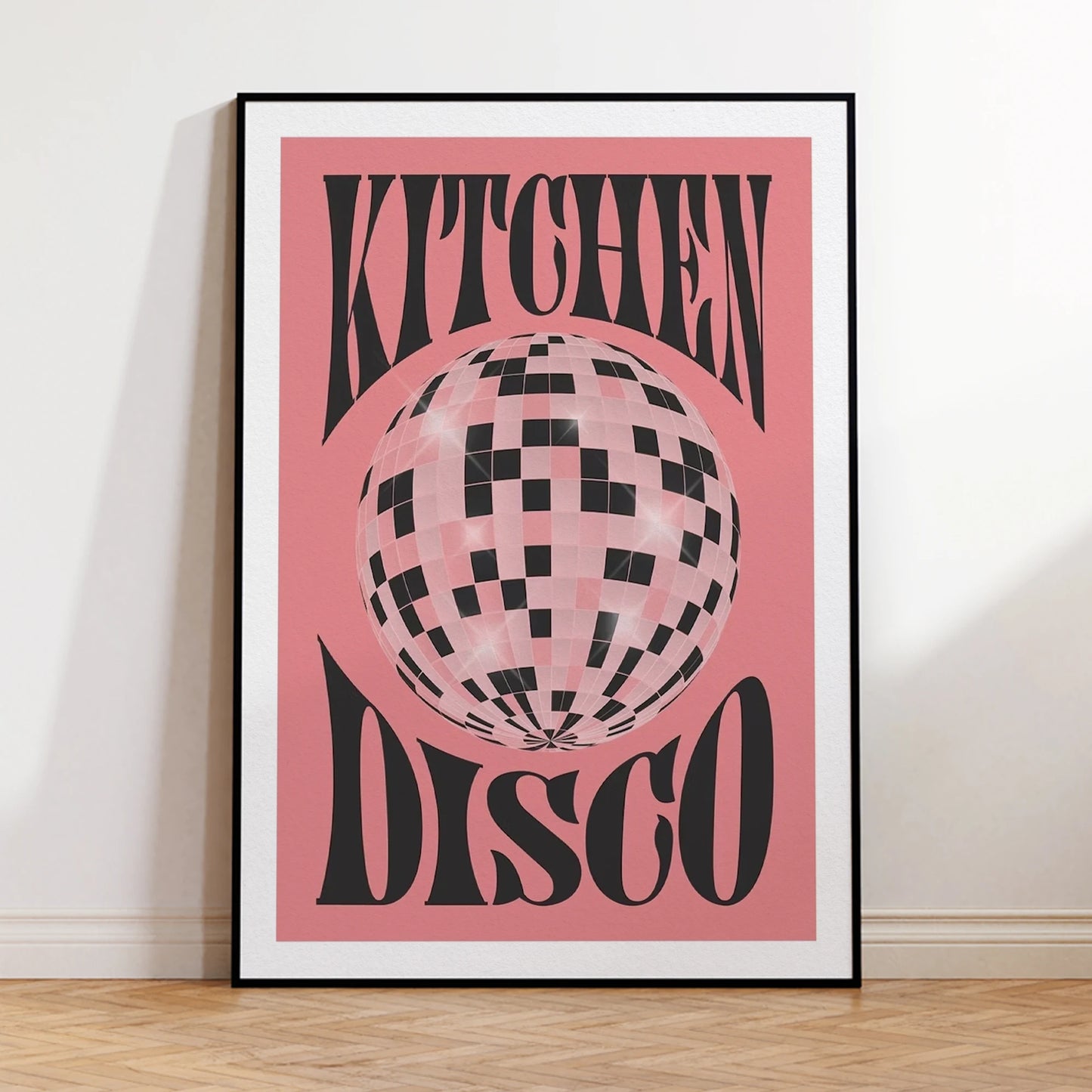 Kitchen Disco Ball Canvas Wall Art Print | Retro Home Decor