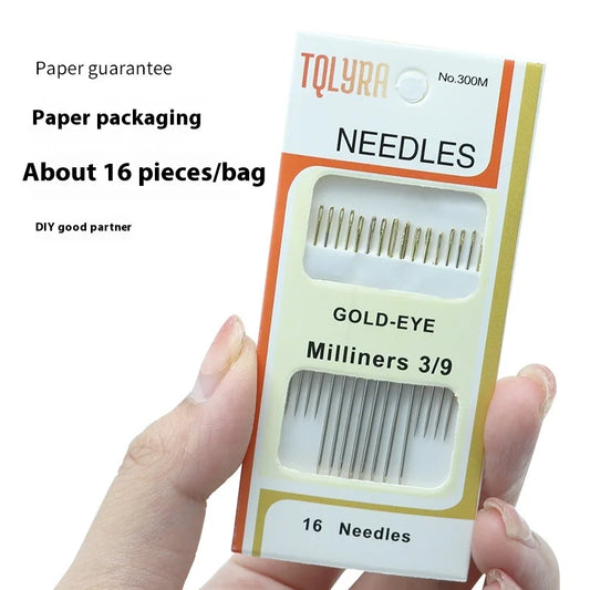 Sewing Needles 16 Gold Tail 3/9 Multi purpose Hand Sewing Needles Fine Carbon Steel Hand Sewing Needles Peaceful Pleasures Health and Wellness