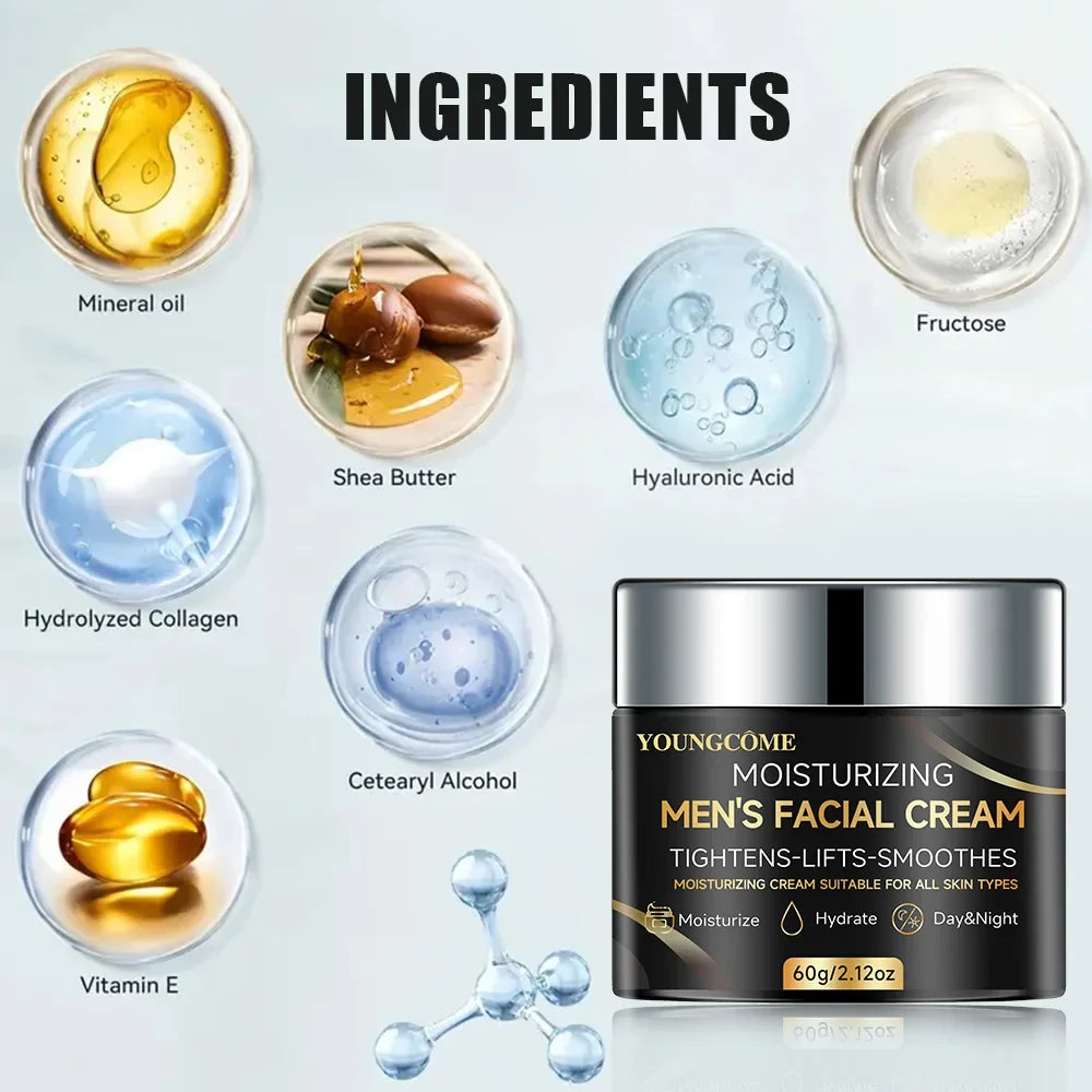Men's Face Cream – Collagen, Retinol & Hyaluronic Acid | YOUNGCOME
