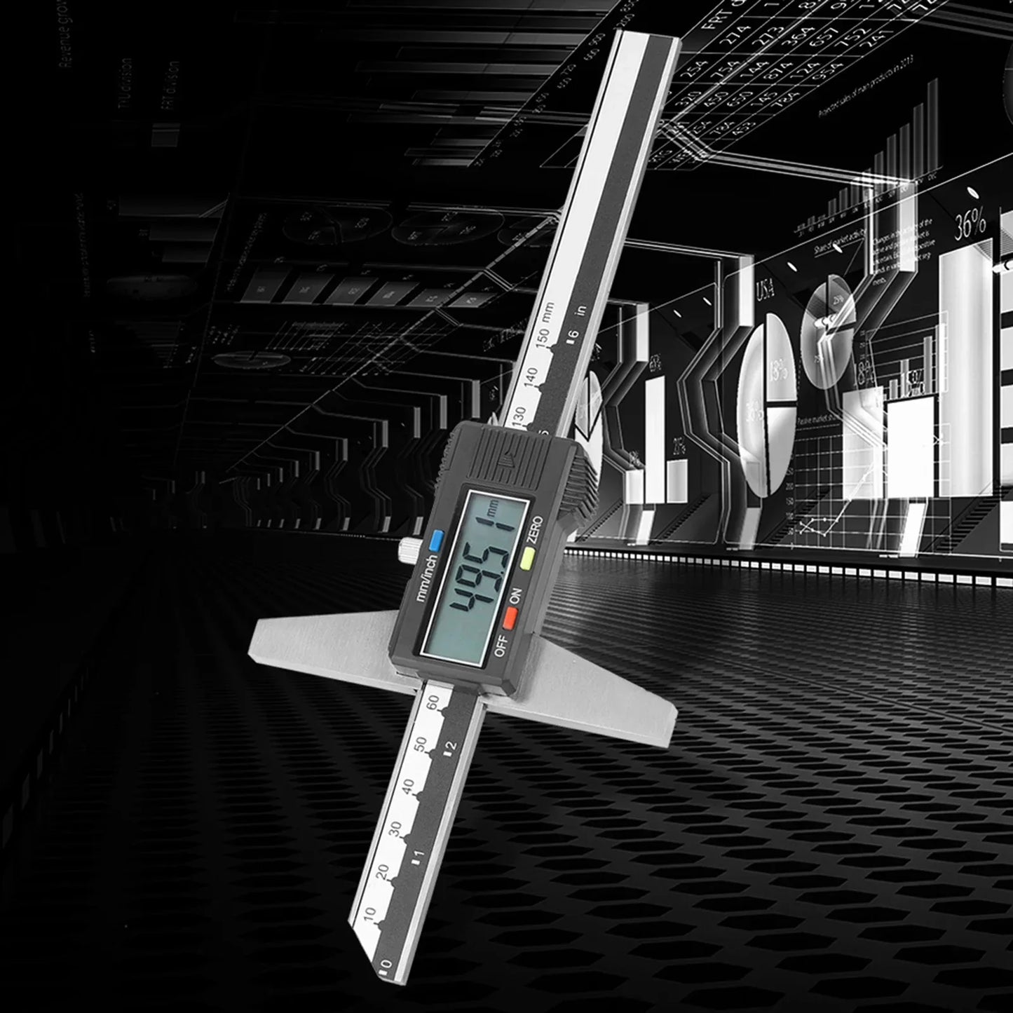 Vernier Caliper Gauge Accuracy Stainless Steel Digital Depth