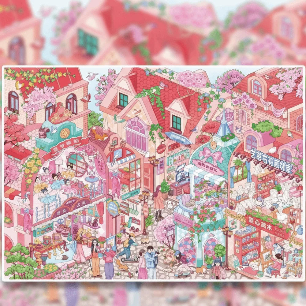 Kawaii 3D Miniature DIY Stickers – Cabin Town Scrapbook Decor