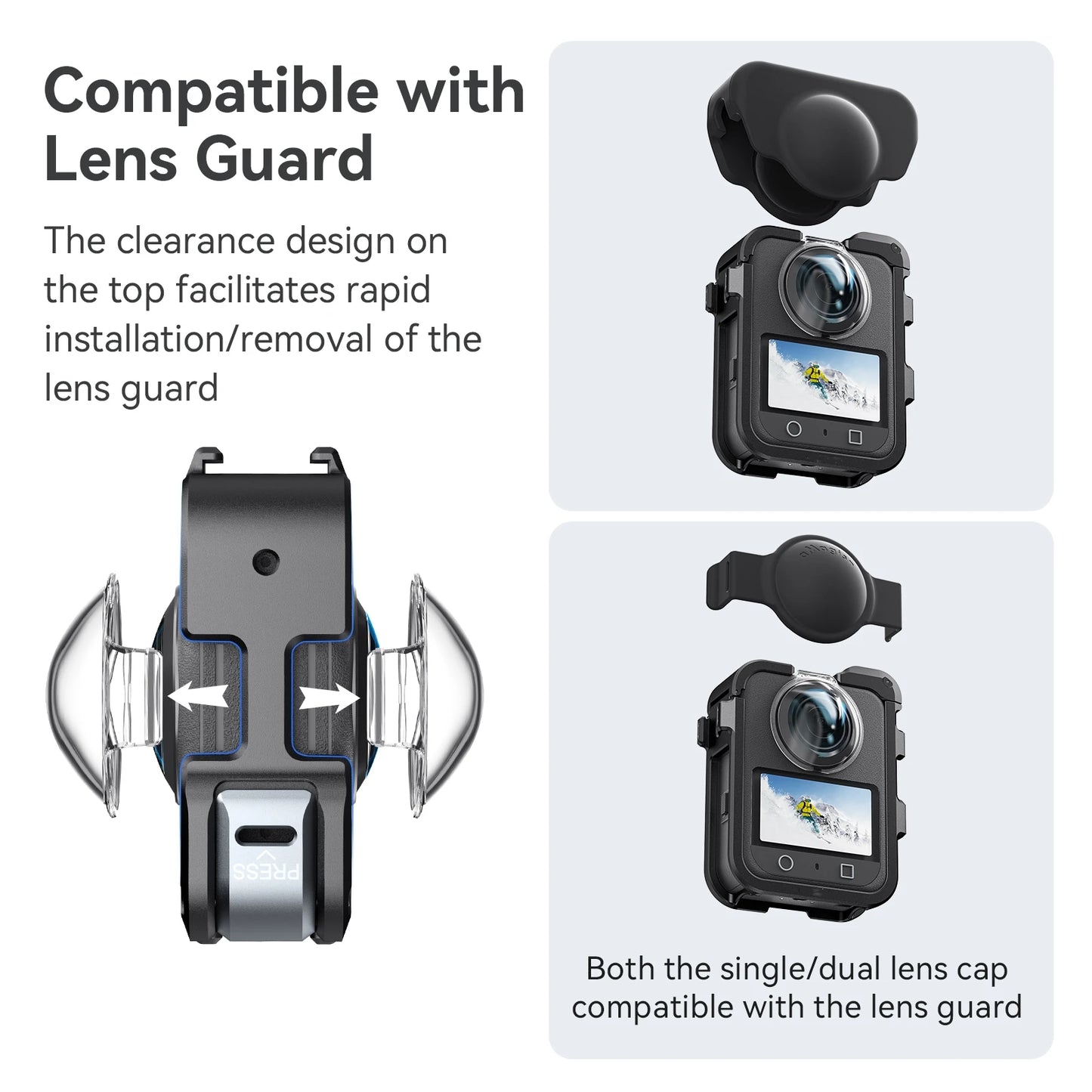Quick Release Camera Protection Frame For DJI OSMO 360 Camera Aluminum Alloy Protective Frame Lens Protective Case Peaceful Pleasures Health and Wellness