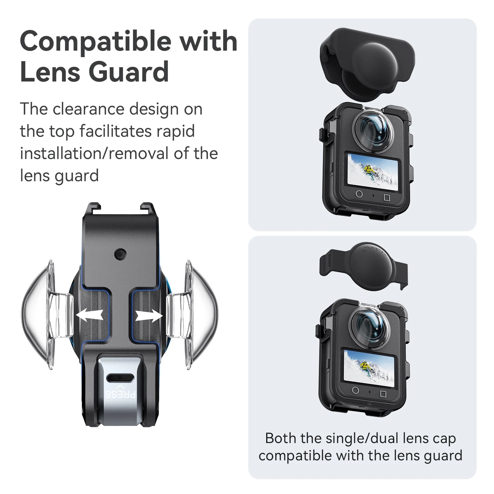 Quick Release Camera Protection Frame For DJI OSMO 360 Camera Aluminum Alloy Protective Frame Lens Protective Case Peaceful Pleasures Health and Wellness