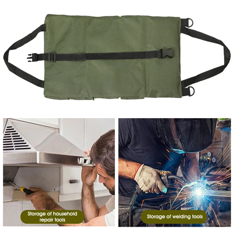 Heavy-Duty Roll-Up Tool Bag | Oxford Fabric Tool Organizer