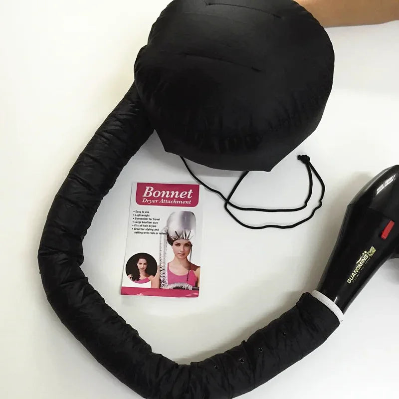 Portable Hair Bonnet Dryer Cap Gorro Secador Touca Difusora Steamer Quick Dry Baked Oil Care Diffuser Drying Hairdressing Tools Peaceful Pleasures Health and Wellness black