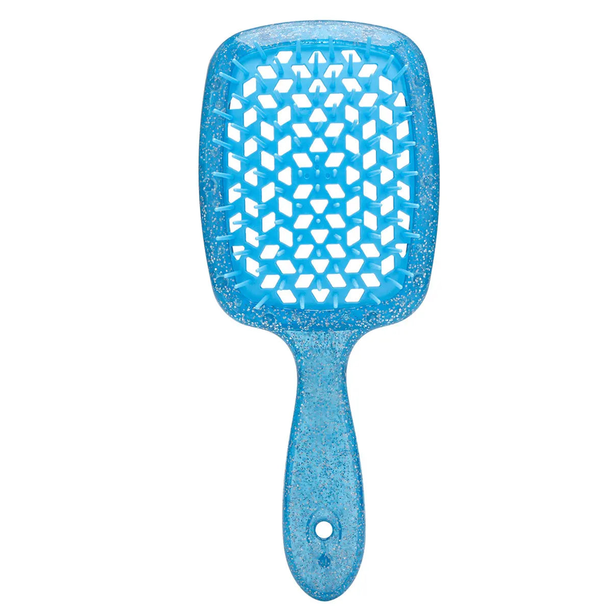 Hollow Out Air Cushion Comb Geometric Honeycomb Structure Anti-static Detangling Tangled Hair Brushes Barber Home Tools Supplies Peaceful Pleasures Health and Wellness Blue
