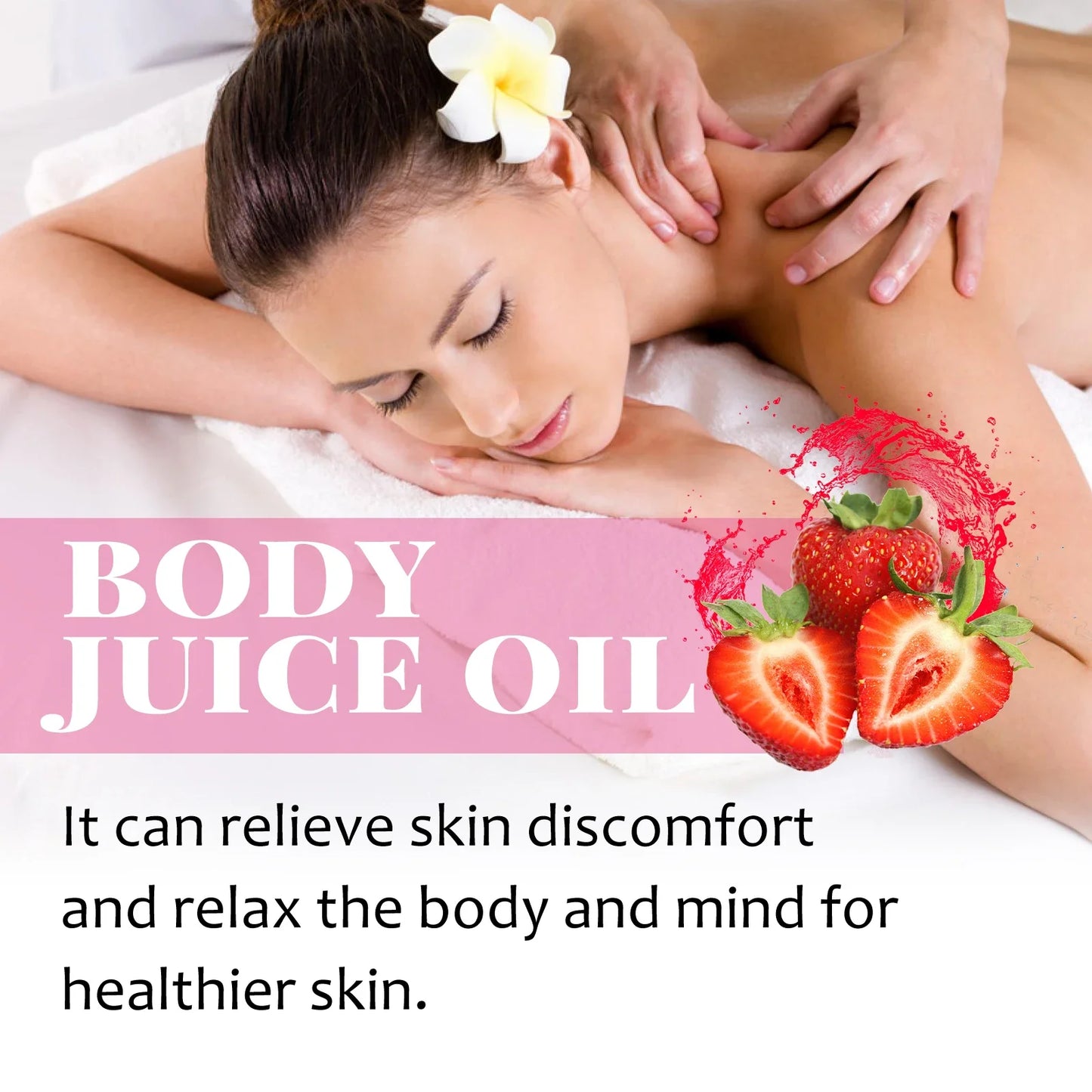 Strawberry Body Oil – Moisturizing, Firming & Dry Skin Relief