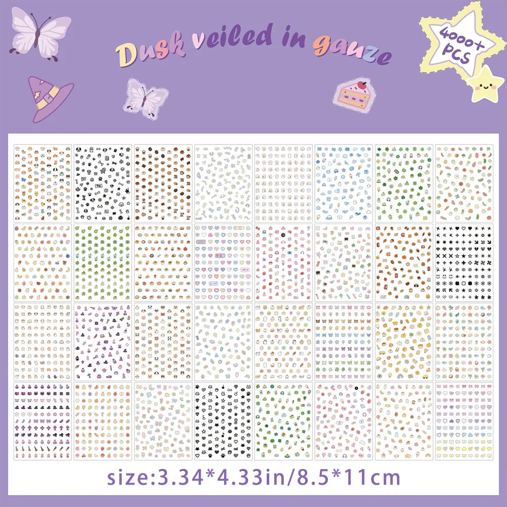 Mini Cut Film Sticker Book Cute Handbag Nail Stickers