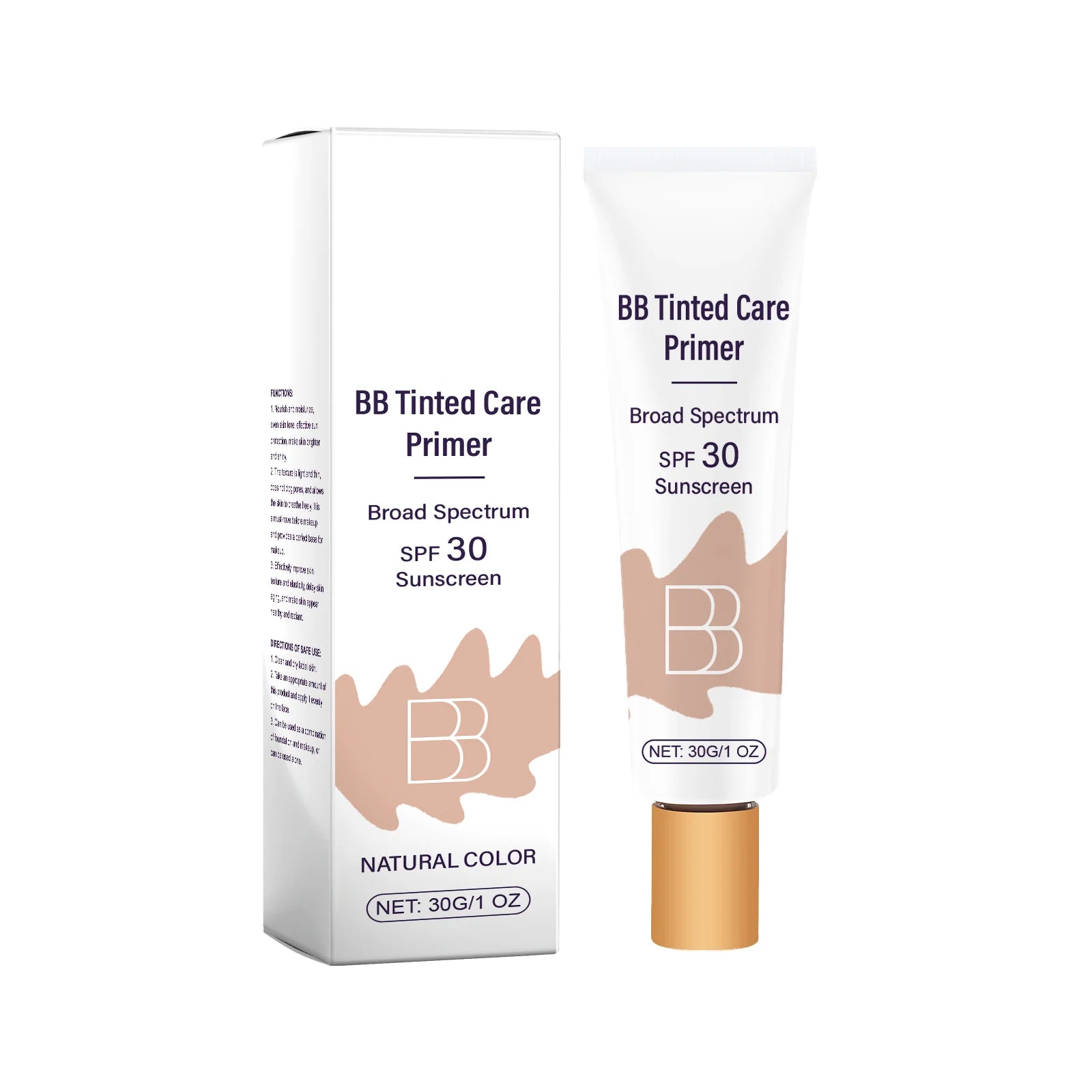 Sunscreen BB Cream Protect Sun Burn Calm Redness Balance Oil Shine Conceal Face Blemish Enhance Skin Barrier Portable Concealer Peaceful Pleasures Health and Wellness Natural Color