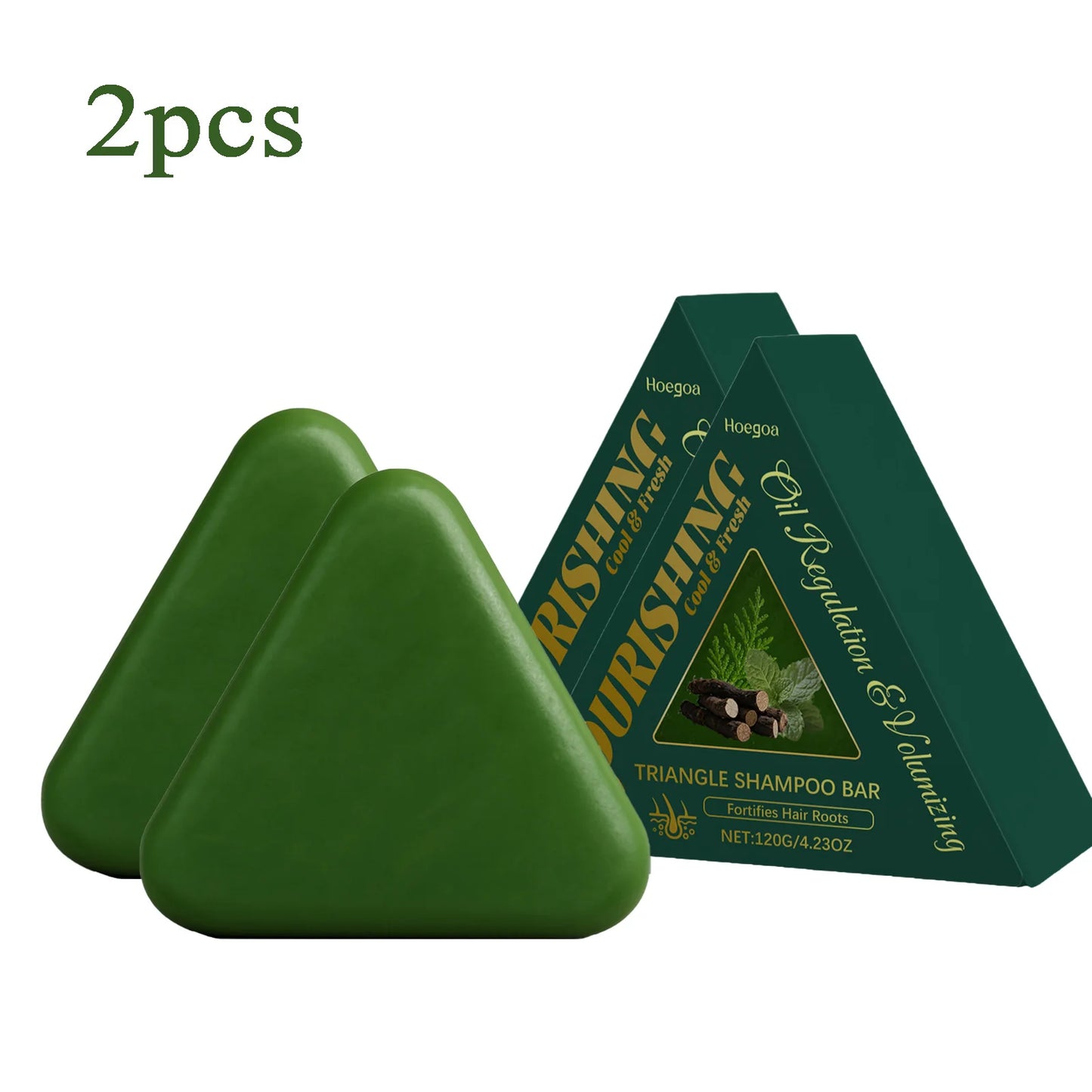 Herbal Usman Grass Shampoo Soap Cypress Leaf Polygonatum Herbal Plant Extract Refreshing Clean Oil Control Dandruff Itching 120g Peaceful Pleasures Health and Wellness 2pcs