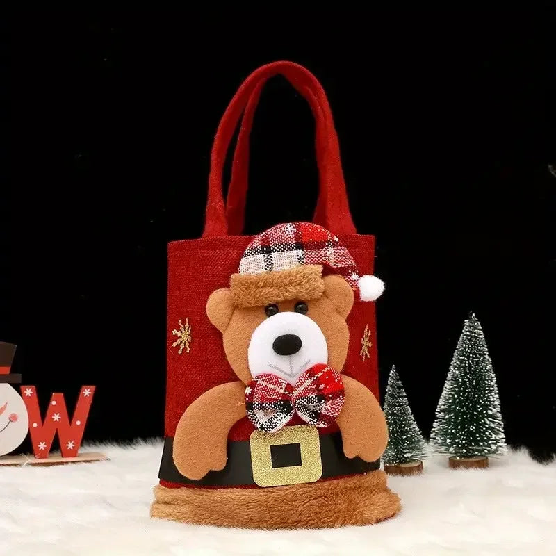 Reusable Christmas Gift Bags – Santa Reindeer Snowman Designs