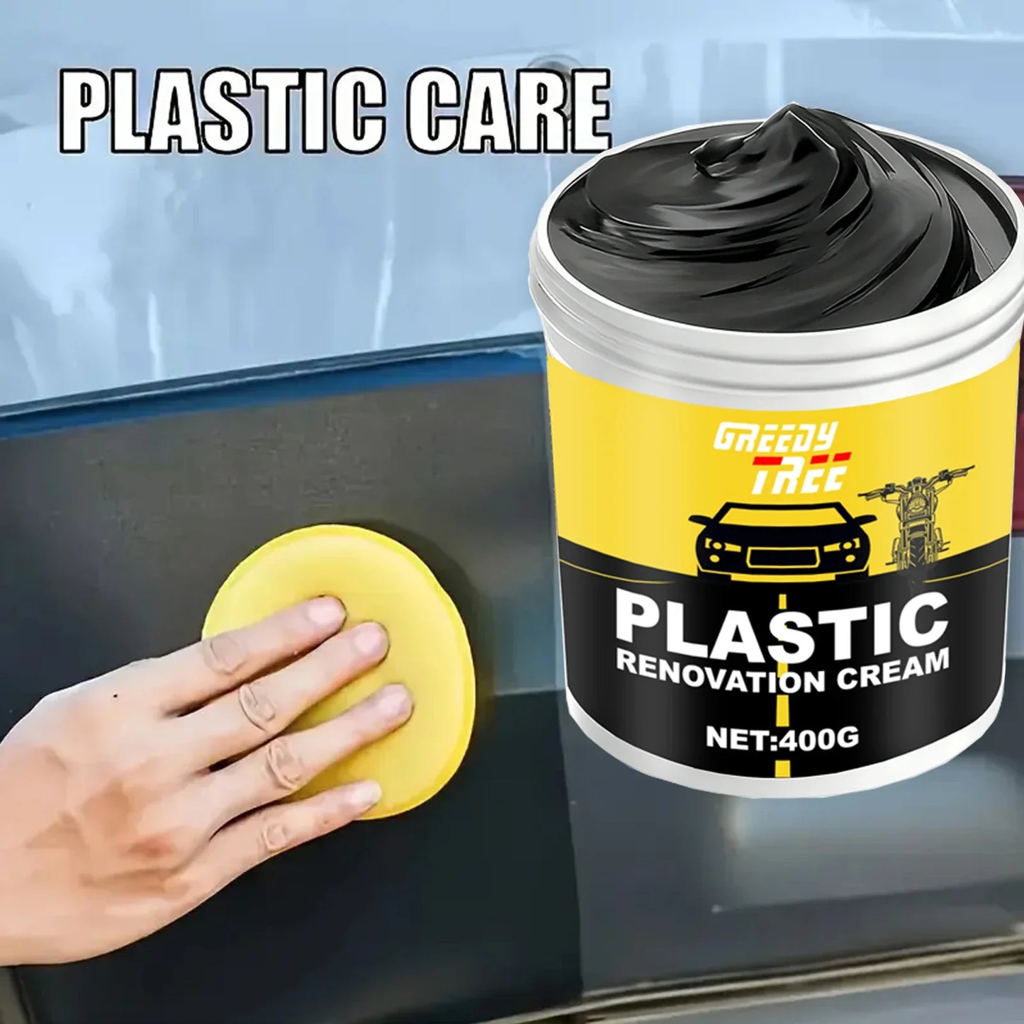400g Car Plastic Renovator Wax – Restores, Repairs & Protects
