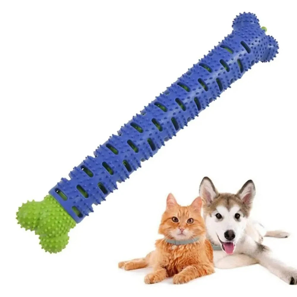 Dog Tooth Grinding Stick Food Grade Cleaning Massager Rubber Tooth Brush Chewing Toy Teeth Cleaning Pet with Slight Bite Force Peaceful Pleasures Health and Wellness