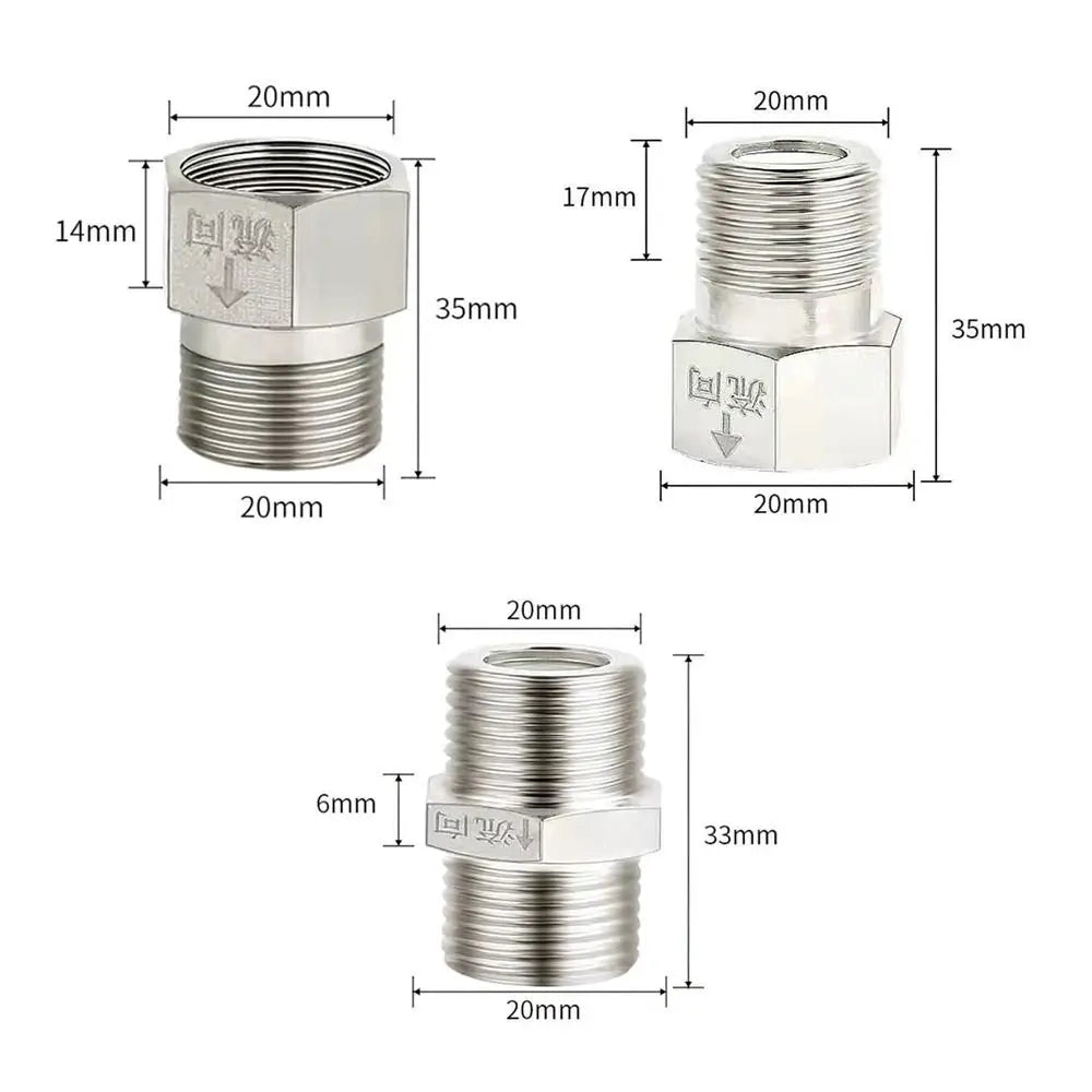 Male Female Thread One-way Valve Brass Nickel Plated Check Valve Hardware Accessory 1/2" G1/2 20mm Backflow Valve Toilet Peaceful Pleasures Health and Wellness