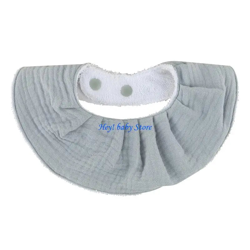 Adjustable Button Baby Bib & Burp Cloth | Soft Cotton 0–12M