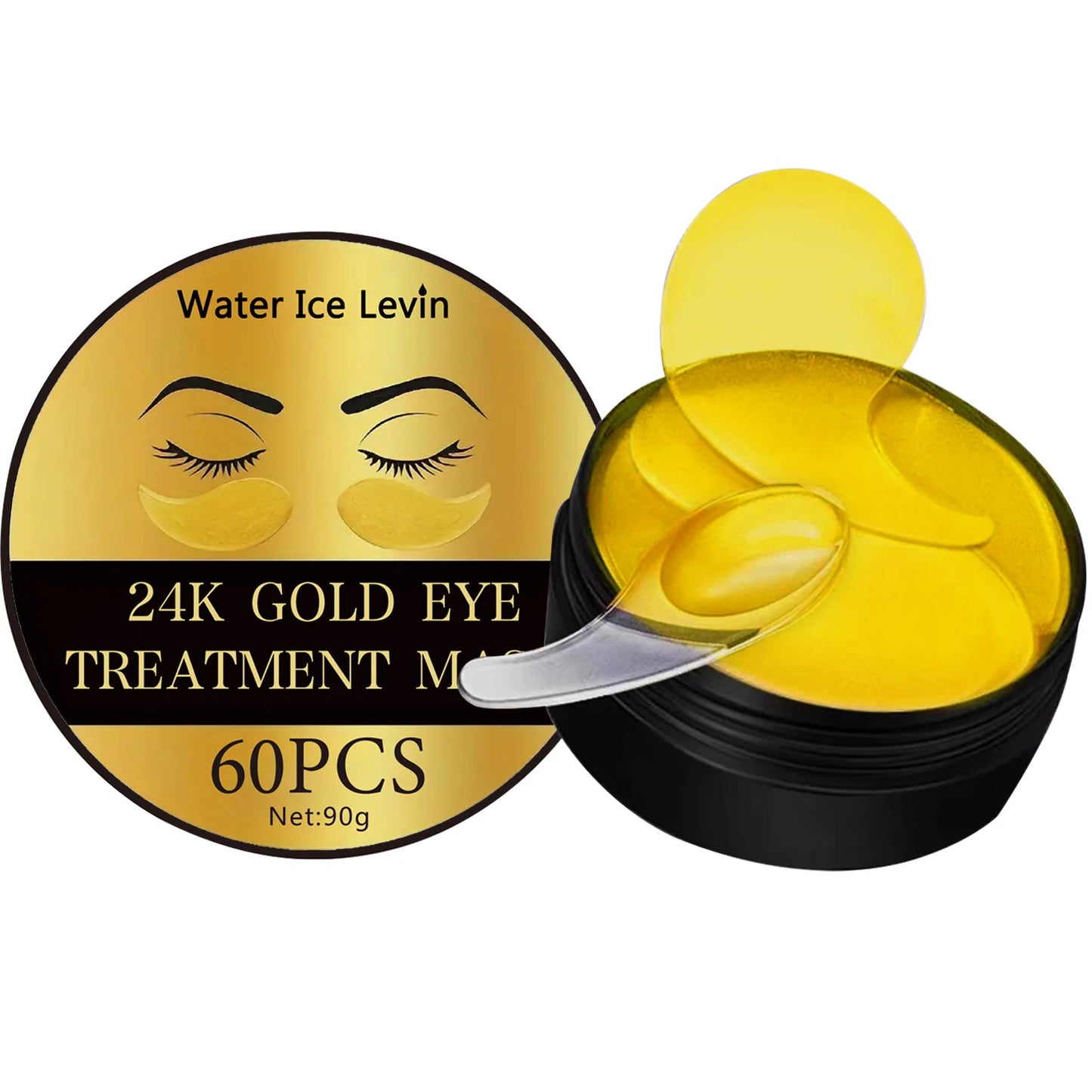 24K Gold Collagen Eye Mask – Firming & Moisturizing Patches 60pc