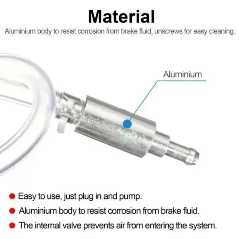 Motorcycle Brake Bleeder Hose One Way Valve Oil Extractor Tube for Hydraulic Brake System Bleeding and Fluid Change Peaceful Pleasures Health and Wellness