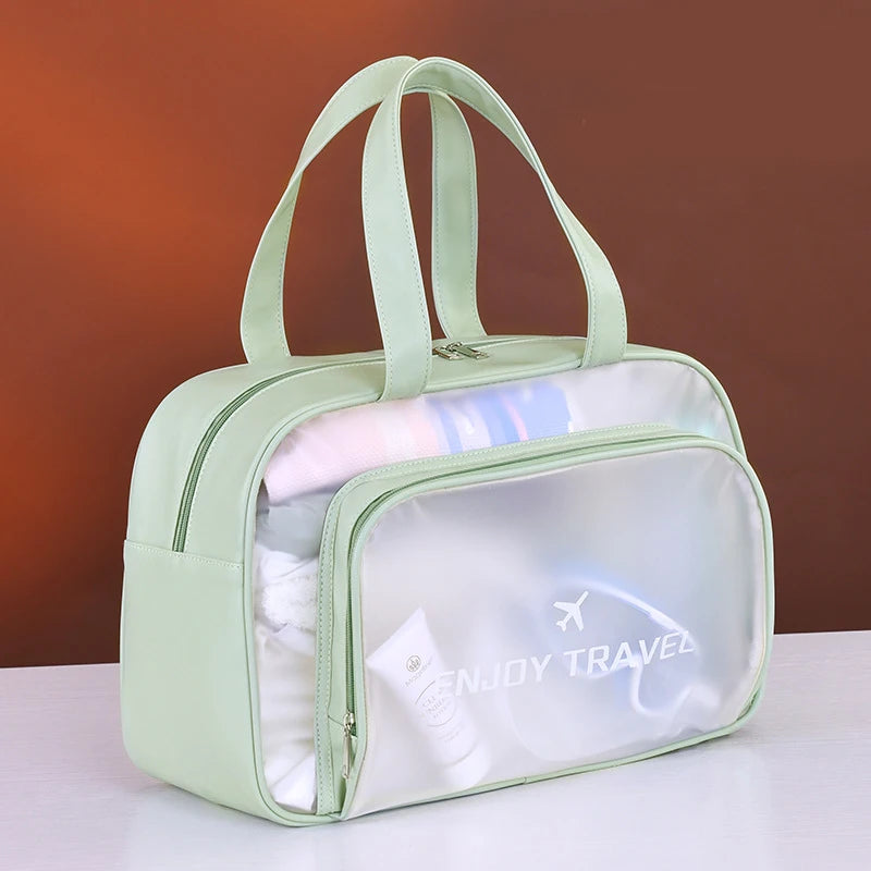 Beach Bags Fitness Bags Dry and Wet Separated Waterproof Swimming Bags Storage Toiletries and Makeup Bags Peaceful Pleasures Health and Wellness green L