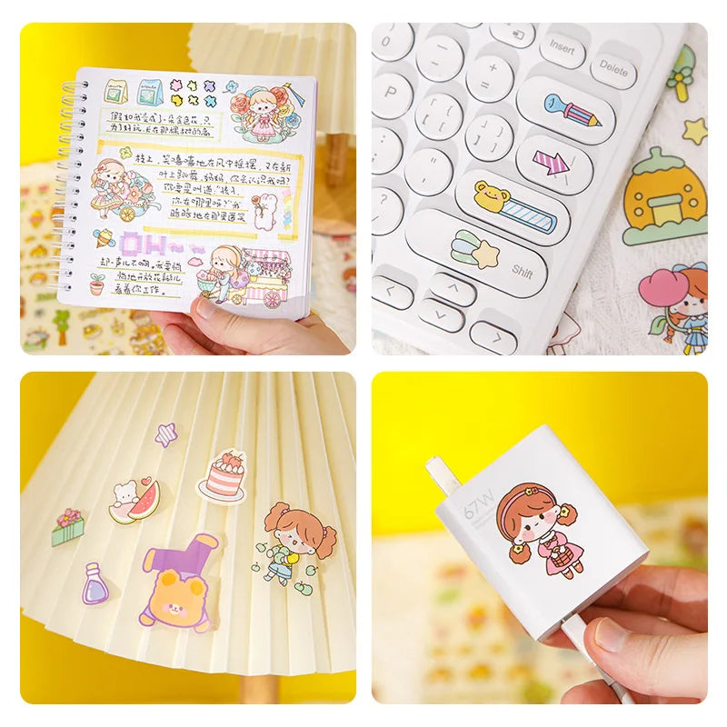 20 Sheets Waterproof Stickers for Kids Toddlers 1000+ Vivid Children Stickers Boys Girls Teachers Reward Craft Scrapbook Gift Peaceful Pleasures Health and Wellness
