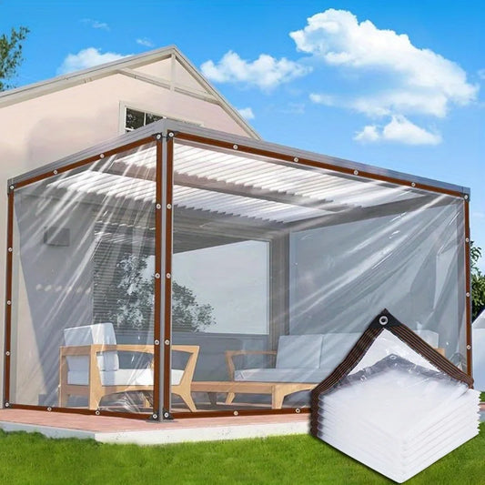 Clear Tarp with Grommets – Waterproof PE Tarpaulin Outdoor Outdoor Tarpaulin Cover Peaceful Pleasures Health and Wellness