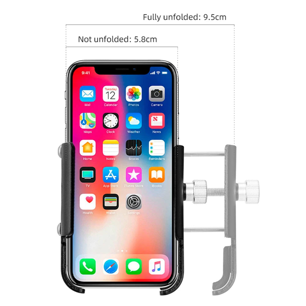 Phone Mount Support Aluminium Alloy Handlebar Mobilephone Support 360 Degree Rotation Shockproof Cycling Equipment Peaceful Pleasures Health and Wellness