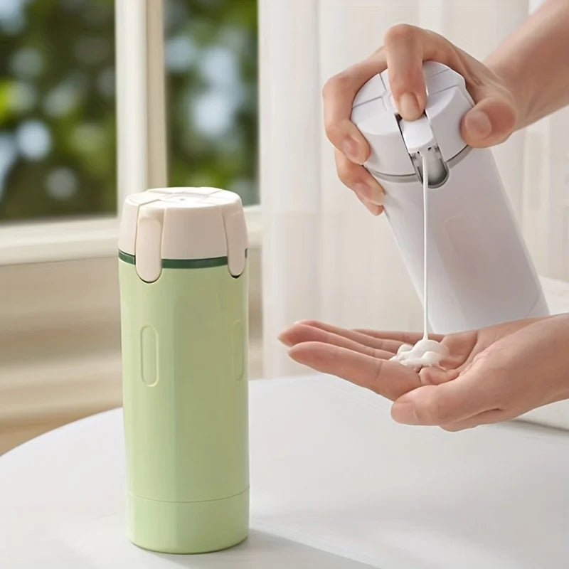 1pc 4-in-1 Emulsion Dispenser Bottle, Travel Bottle, Minimalist with Labels, Travel Dispenser Bottle, Toiletry Container Lotion Peaceful Pleasures Health and Wellness
