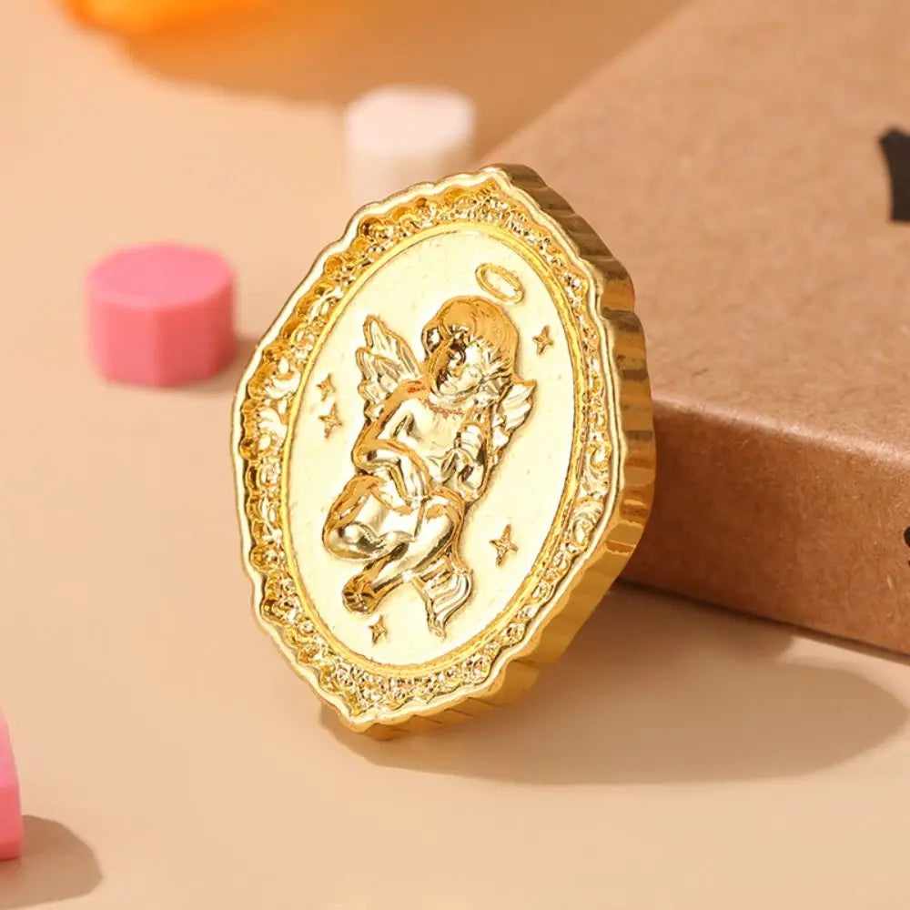 DIY Tool Rose Sealing Wax Seals Head European-style Flowers Retro Sealing Wax Stamp Head Snowflake Butterfly Peaceful Pleasures Health and Wellness style H