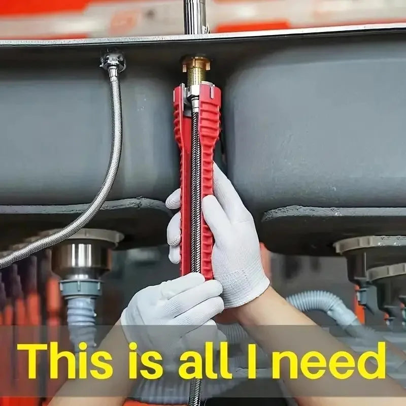 [Universal Fit Bathroom Faucet Wrench] 1pc High-Grade 5-in-1 Multifunctional Sink Wrench - Durable Plastic, Universal Fit for Peaceful Pleasures Health and Wellness